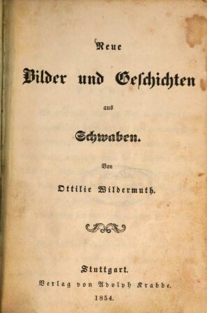 Neue Bilder und Geschichten aus Schwaben