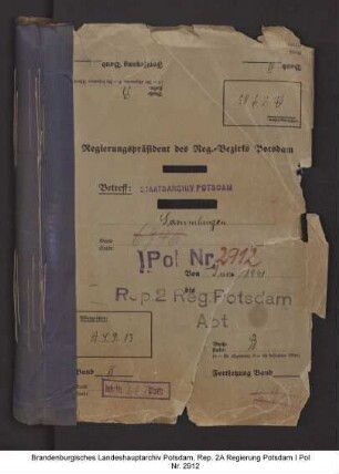 Nachweisungen der Landräte und Bürgermeister der kreisfreien Städte über erfolgte Ausweisungen