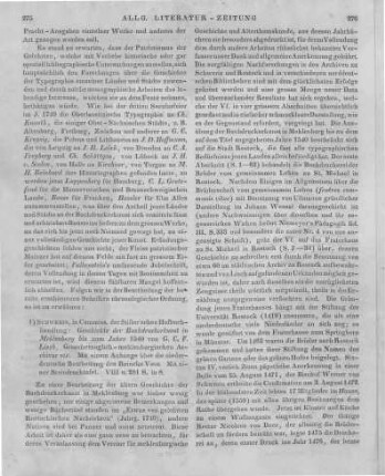[Schriften zur Secularfeier der Erfindung der Buchdruckerkunst] Lisch, G. C. F.: Geschichte der Buchdruckerkunst in Meklenburg bis zum Jahre 1540. Mit einem Anhange über die niederdeutsche Bearbeitung des Reineke Voß. Schwerin: Stiller [1839]