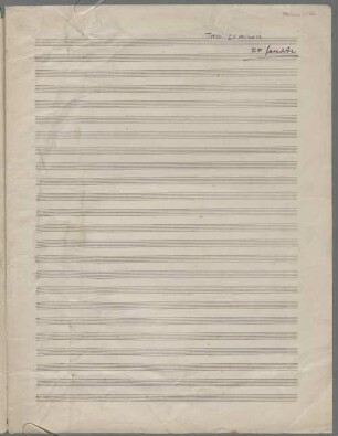 Trios, vl, vla, vlc, h-Moll, Fragments - BSB Mus.ms. 21366 : [caption title:] Trio in H moll für // Violine Viola Violoncello // Ermanno Wolf Monaco Gennajo 1894