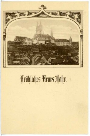Meißen. Blick auf Meißen - Neujahrskarte