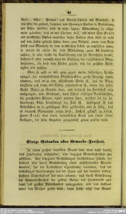 Einige Gedanken über Gewerbe-Freiheit