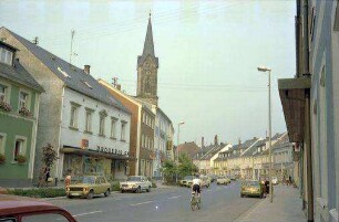 Gefrees: Hauptstraße mit Kirche