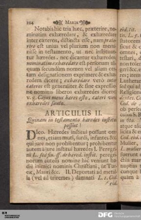 Articulus II. Quinam in testamento hæredes institui possint?