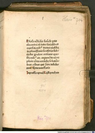 Doctrinale : P. 1-2, mit Glossa notabilis von Gerardus de Zutphania. 2