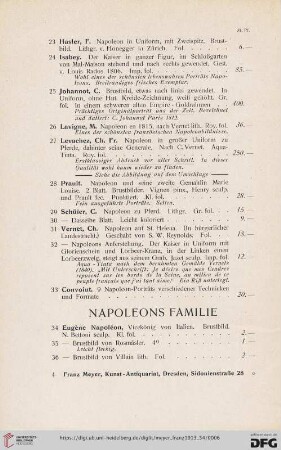 Napoleons Familie (Nr. 34 - 42)