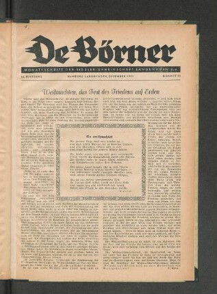16. Jahrgang, Hamburg-Langenhorn, Dezember 1951, Nummer 12