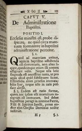 Caput V. De Administratione Baptismi