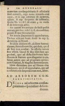 Ad Arborem Consanguinitatis.