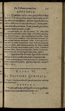 Caput VI. De Rectione Geminata.