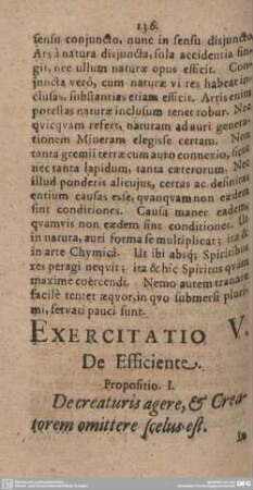 Exercitatio V. De Efficiente.