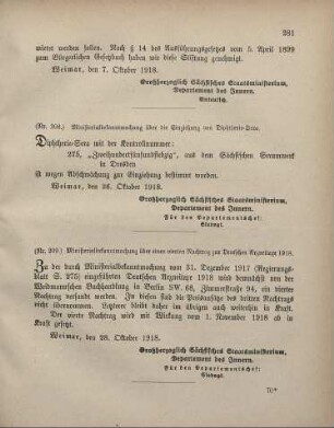 Nr. 209: Ministerialbekanntmachung über einen vierten Nachtrag zur Deutschen Arzneitaxe 1918