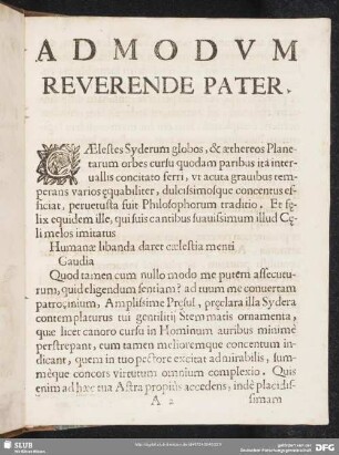 Admodum reverende pater