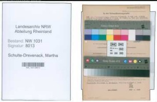 Entnazifizierung Martha Schulte-Drevenack , geb. 19.11.1884 ()