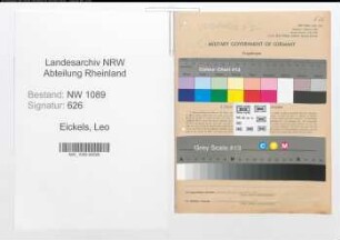 Entnazifizierung Leo Eickels , geb. 25.10.1919 ()
