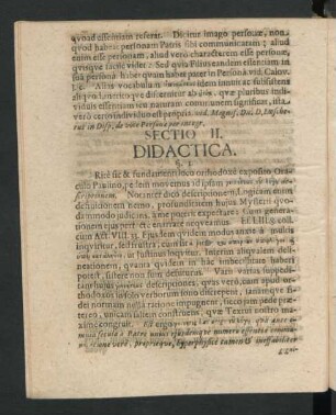 Sectio II. Didactica.