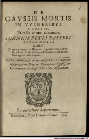 De Caussis mortis in vulneribus capitis