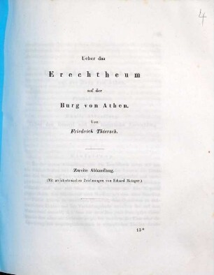 Ueber das Erechtheum auf der Akropolis zu Athen. 2, Ueber das Erechtheum auf der Burg von Athen