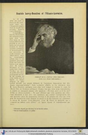 Anatole Leroy-Beaulieu et l’Alsace-Lorraine.