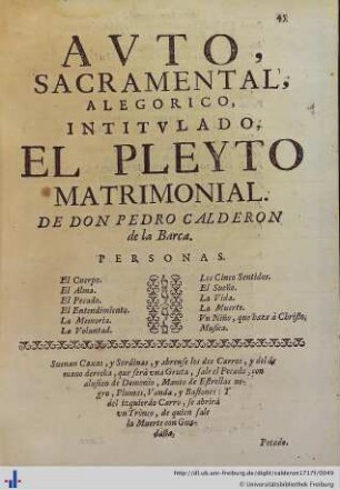 El Pleyto Matrimonial.