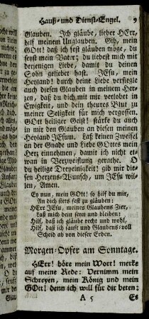 [Morgen- u. Abend-Opfer auf alle Tage]