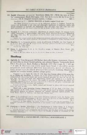 Metallurgy (Nr. 298 - 302)