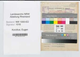 Entnazifizierung Eugen Korzilius, geb. 29.03.1900 (Bankangest.)