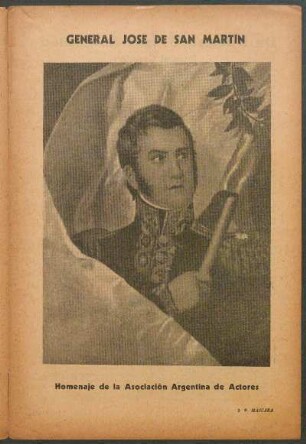 [Fotografía de] General Jose de San Martin : Homenaje de la Asociación Argentina de Actores