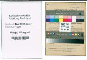Entnazifizierung Hildegund Hengst , geb. 30.10.1897 (Lehrerin)