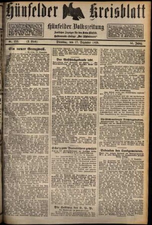 Zweite Ausgabe vom Dienstag, den 17. Dezember 1929.