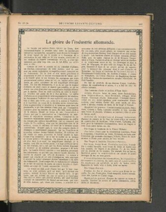 La gloire de l'industrie allemande.