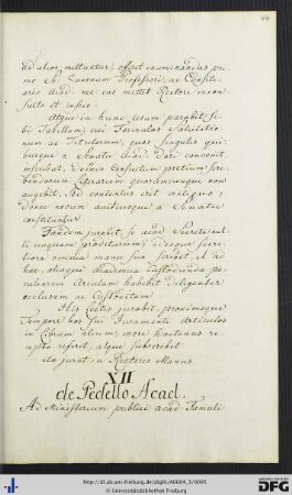 [fol. 47] De pedello academico