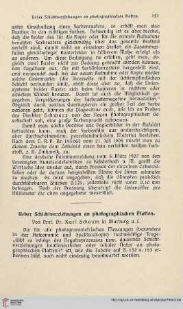 22: Ueber Schichtverziehungen an photographischen Platten