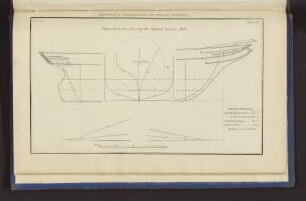 SECTIONS & DIMENSIONS OF STEAM VESSELS. Plate 41. Page 339. Steam Packet for Crossing the Channel, built in 1845.