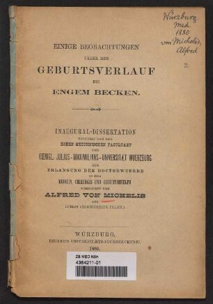 Einige Beobachtungen ueber den Geburtsverlauf bei engem Becken