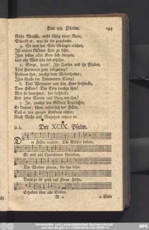 Der XCIX. Psalm.