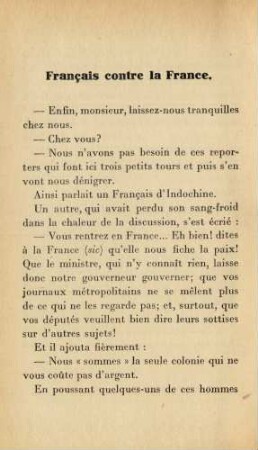 Français contre la France.