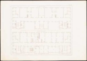 Das neue Krankenhaus d. jüdischen Gemeinde zu Berlin, hrsg.v. C. H. Esse, Berlin 1861: Grundriss EG, Keller