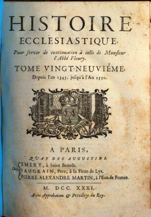 Histoire ecclésiastique, 29. Depuis l'an 1545. jusqu'à l'an 1550