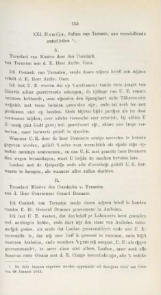 XXI. Hamdja, Sultan van Ternate, aan verschillende autoriteiten