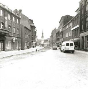 Spremberg, Lange Straße. Blick gegen Markt und Rathaus