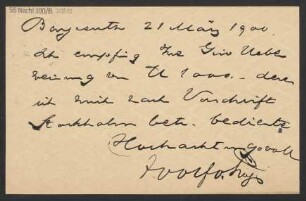 Brief an B. Schott's Söhne : 21.03.1901