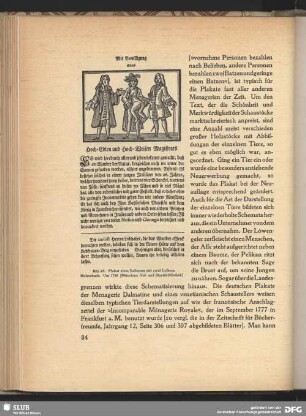 Plakat eines Italieners mit zwei Leibern
