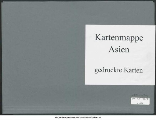 Palästina, Teile : 1892-1911 : Kartensammlung