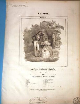 Collection des romances, 11. La peur. - B.L.982. - 2 Bl.