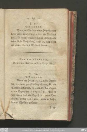 Zweiter Abschnitt. Von dem Umfange der Begriffe.
