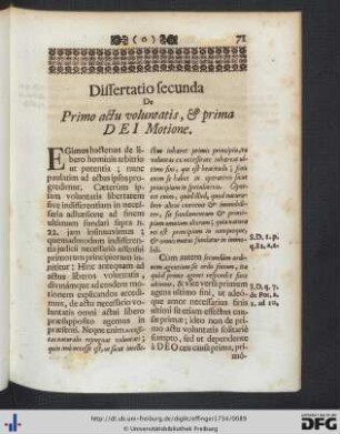 Dissertatio secunda.