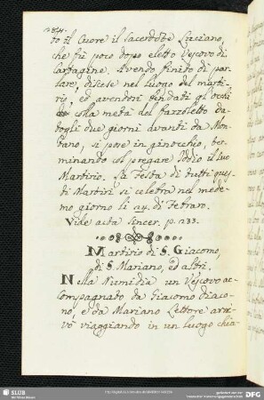 Martirio di San Giacomo, di San Mariano, ed altri.
