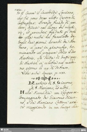 Martirio di San Giacomo, di San Mariano, ed altri.