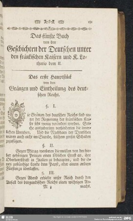 Das fünfte Buch von den Geschichten der Deutschen unter den fränkischen Kaisern und K. Lothario dem II.